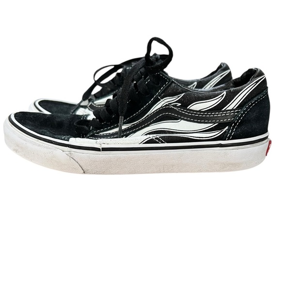 Vans Old Skool Flame Women’s sneakers in black/white - Size 8 - Picture 1 of 10